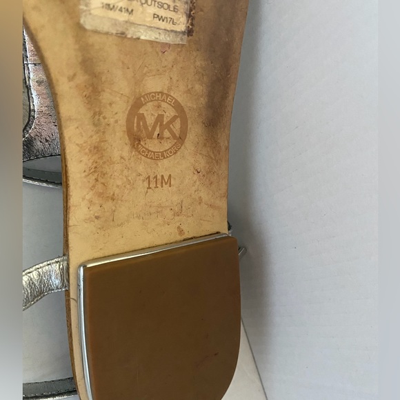 Michael Kors Silver Ruffle Detail Sandal - Picture 7 of 7